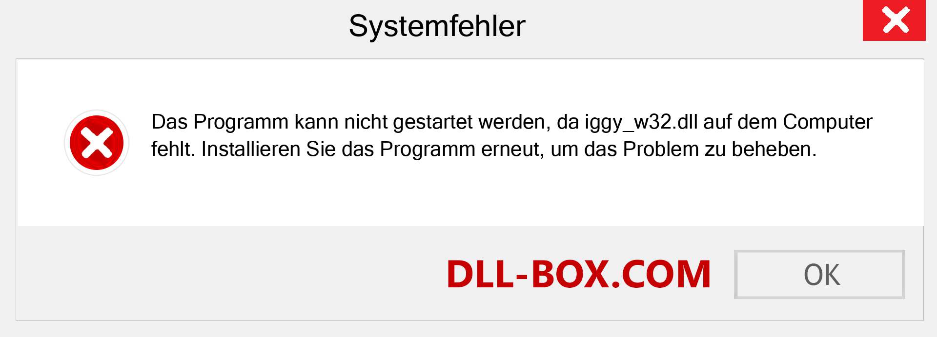 iggy_w32.dll-Datei fehlt?. Download für Windows 7, 8, 10 - Fix iggy_w32 dll Missing Error unter Windows, Fotos, Bildern