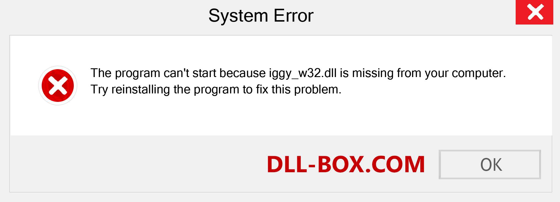  iggy_w32.dll file is missing?. Download for Windows 7, 8, 10 - Fix  iggy_w32 dll Missing Error on Windows, photos, images